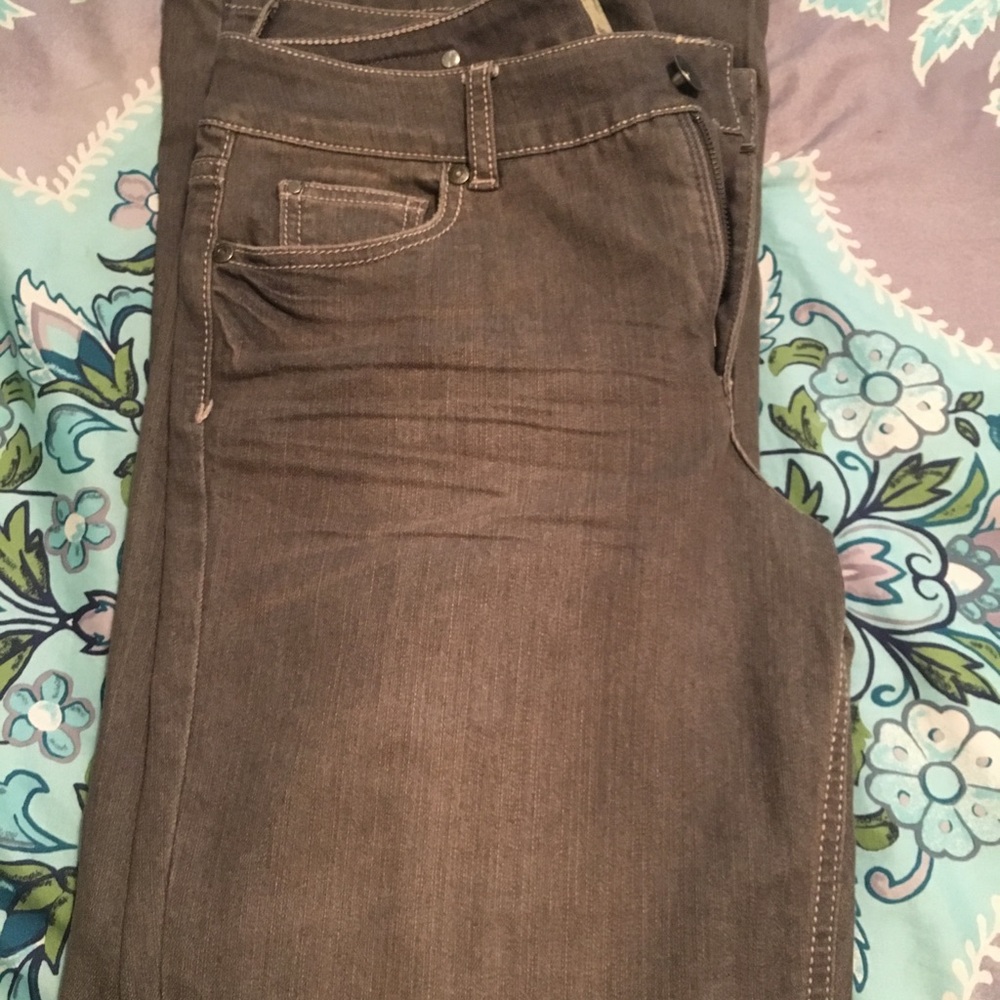 Ladies Ruff Hewn Gray stonewashed bootcut jeans - Picture 3 of 3